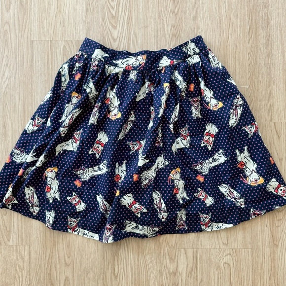 ModCloth corgi dog polka dot skirt with pockets nwot - Picture 1 of 2